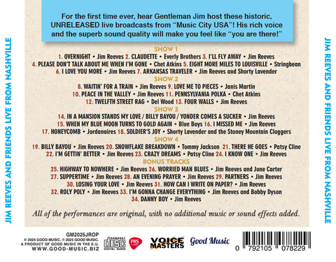 JIM REEVES AND FRIENDS LIVE FROM NASHVILLE