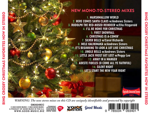 BING CROSBY CHRISTMAS FAVORITES NOW IN STEREO (New Mono to Stereo Mixes)