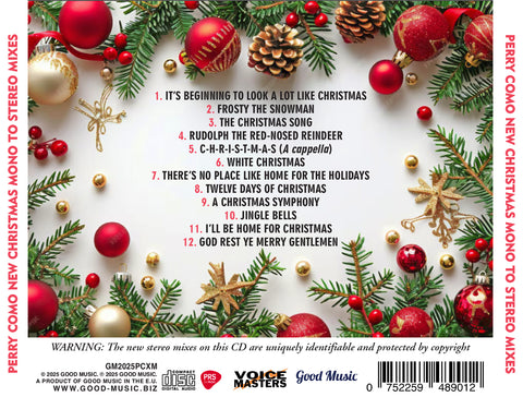 PERRY COMO NEW CHRISTMAS MONO-TO-STEREO MIXES